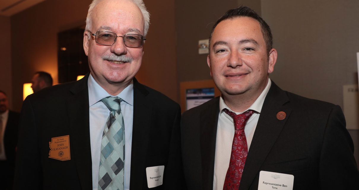 Senator John Kavanagh (then a State Representative) and House Speaker Ben Toma at the 2019 Legislative Forecast Luncheon hosted by the Arizona Chamber of Commerce & Industry at the Arizona Biltmore in Phoenix, Arizona.