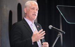 State Representative Michael Carbone speaking with attendees at the 2023 Annual Awards Celebration hosted by the Arizona Chamber of Commerce & Industry at Republic National Distributing Company in Phoenix, Arizona.