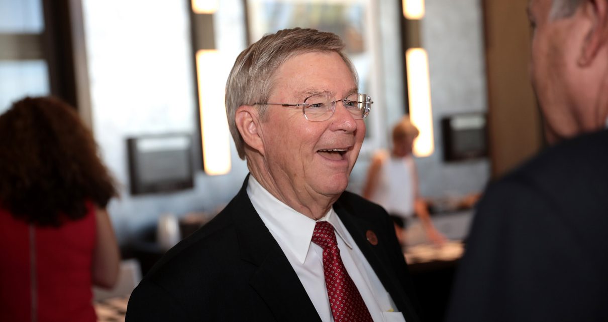 State Senator Vince Leach speaking with attendees at the 2019 Annual Awards Luncheon hosted by the Arizona Chamber of Commerce & Industry at the JW Marriott Scottsdale Camelback Inn & Resort in Scottsdale, Arizona.