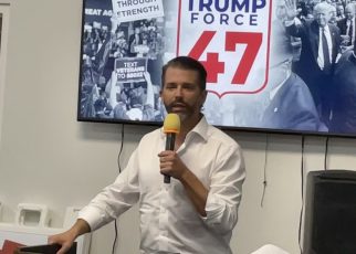 Donald Trump Jr. at Sun City campaign office on 10/23/24